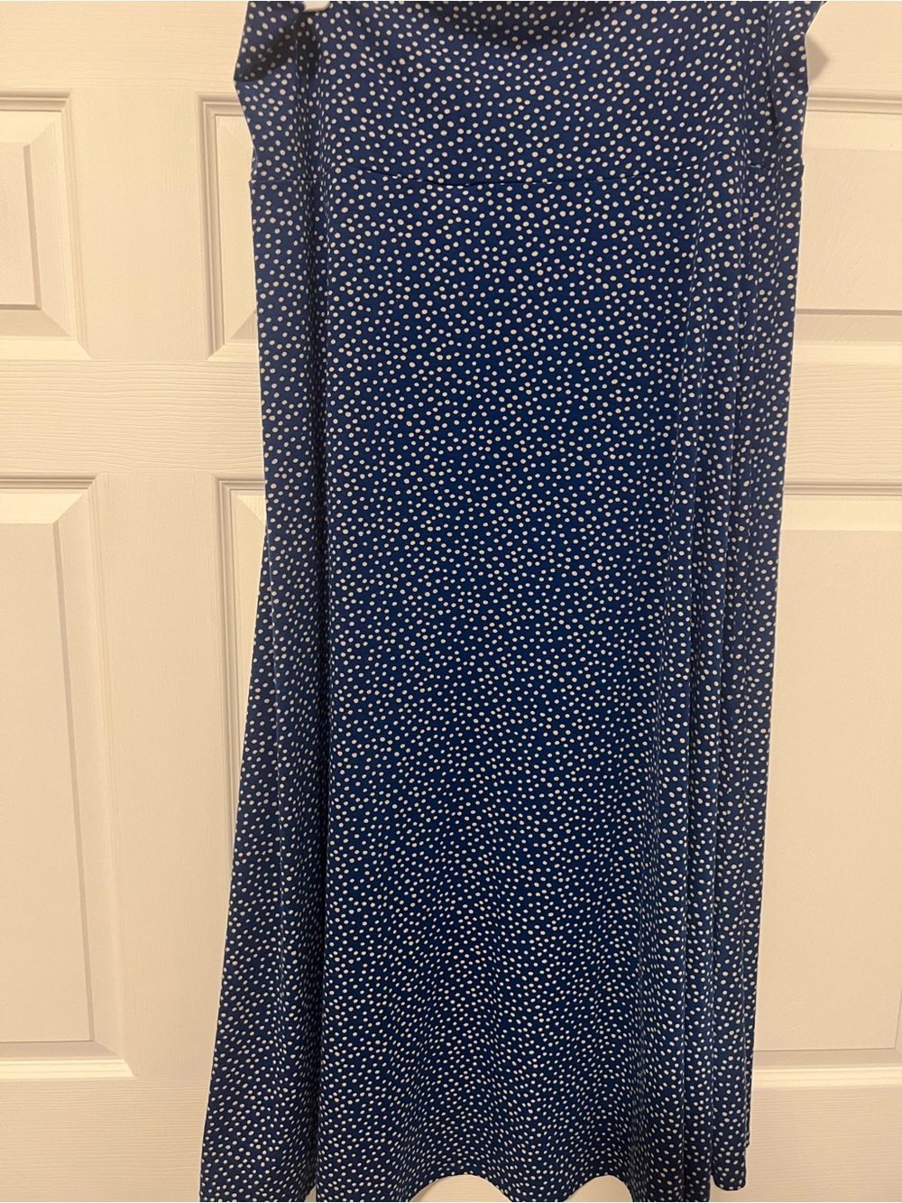 Lularoe Blue Polka Dot Women’s Maxi Skirt   sSize 2XL